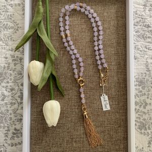 Park Lane Miranda Necklace, Lavender/Gold, NWT